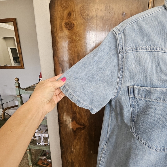 Levi's Light Blue Denim Shirt Dress - Picture 6 of 10